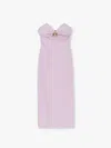 Elisabetta Franchi Midi Dress With Gold Metal Detail