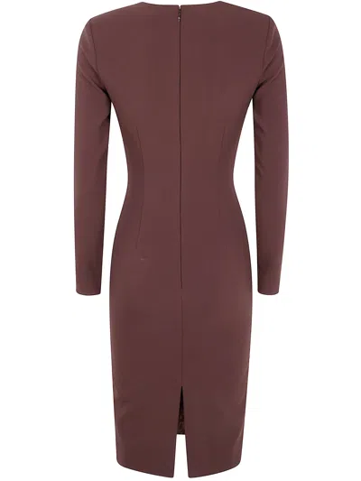 Elisabetta Franchi Midi Fit Dress In Multi