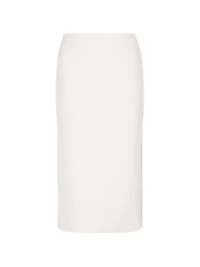 Elisabetta Franchi Midi Pencil Skirt In White