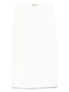 Elisabetta Franchi Crepe Midi Skirt In Beige