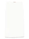 Elisabetta Franchi Krepp-midirock Mit Schmuckdetail In Beige