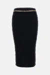 Elisabetta Franchi Chain-embellished Geometric Midi Skirt In Black