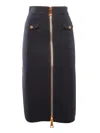 Elisabetta Franchi Midi Skirt In Black