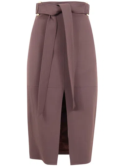 Elisabetta Franchi Midi Skirt In Purple