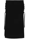 Elisabetta Franchi Midi Skirt In Black With Side Slits