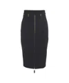 Elisabetta Franchi Midi Skirt With Logo Details In Black
