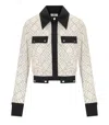 Elisabetta Franchi Bi-color Shirt With Gold Accents And Geometric Pattern In White