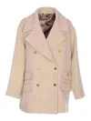 Elisabetta Franchi Milk Coat In Pink