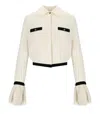 Elisabetta Franchi Camisole Shirt With Layered Ruffle Cuffs In White