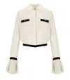 Elisabetta Franchi Camisole Shirt With Layered Ruffle Cuffs In White