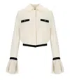 Elisabetta Franchi Camisole Shirt With Layered Ruffle Cuffs In White