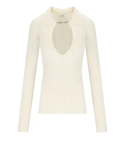 ELISABETTA FRANCHI MILK POLO PULLOVER