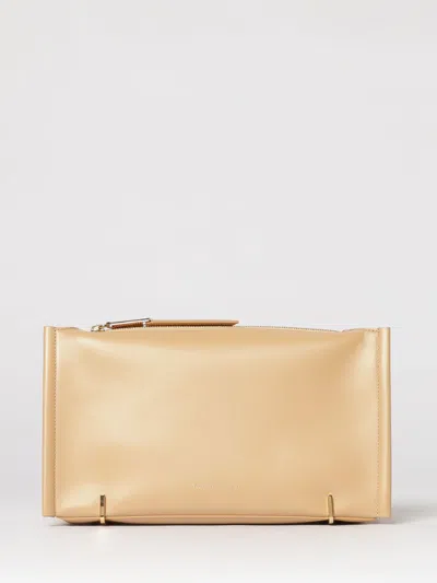 Elisabetta Franchi Leather Pouch In Gold