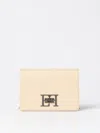 Elisabetta Franchi Logo Turn-lock Crossbody Bag In 奶油色