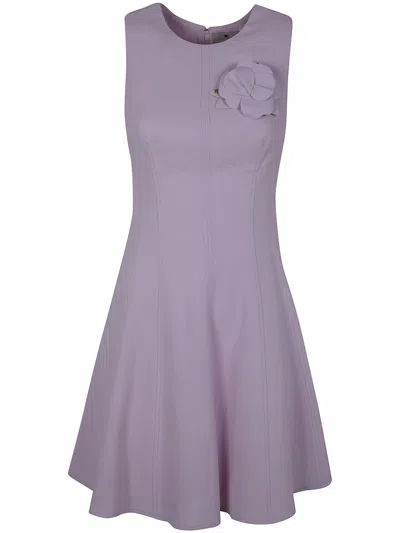 Elisabetta Franchi Mini Dress In Purple