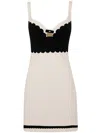 Elisabetta Franchi Heart Neck Mini Dress With Spaghetti Straps