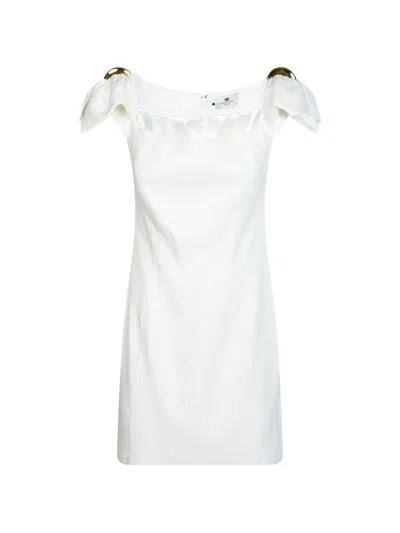 Elisabetta Franchi Mini Dress In White