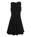 Elisabetta Franchi Floral-charm Crepe Mini Dress In Black
