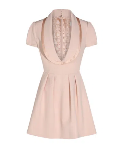 Elisabetta Franchi Mini Dress In Lightweight Crepe And Satin Fabrics In Pink