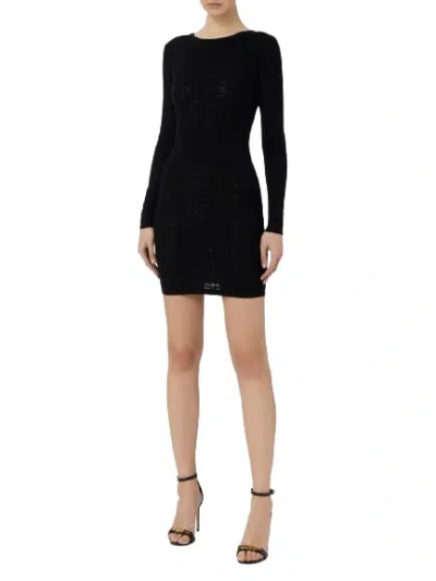 Elisabetta Franchi Mini Dress In Nero