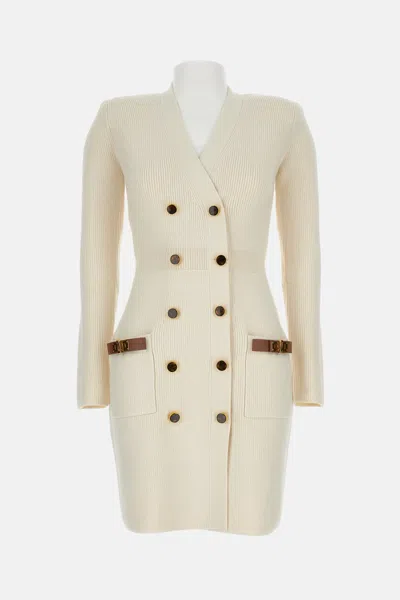Elisabetta Franchi Mini Dress In Neutral