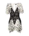 Elisabetta Franchi Animal-print Mini Dress In White