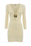 Elisabetta Franchi Mini Dress With Deep V-neckline