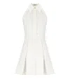 Elisabetta Franchi Mini Dress With Pleated Skirt And Logo Detail