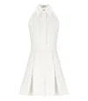 Elisabetta Franchi Mini Dress With Pleated Skirt And Logo Detail