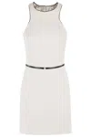 Elisabetta Franchi Mini Dress With Removable Belt And American Neckline