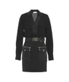 Elisabetta Franchi Wrap-design Cargo-pocket Mini Dress In Black