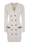 Elisabetta Franchi Robemanteau Dress In White