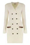 Elisabetta Franchi Mini Knitted Dress In Multi
