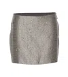 Elisabetta Franchi Tweed Mini Skirt In Silver