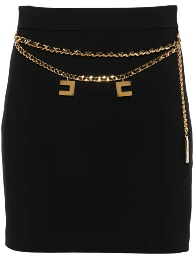 ELISABETTA FRANCHI MINI SKIRT WITH CHAIN