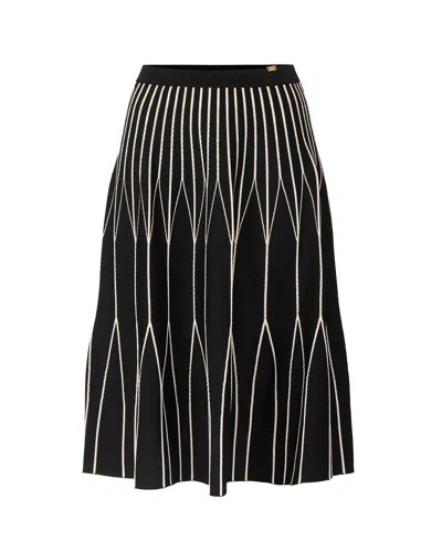 Elisabetta Franchi Mini Skirt With Elegant Belt In Black
