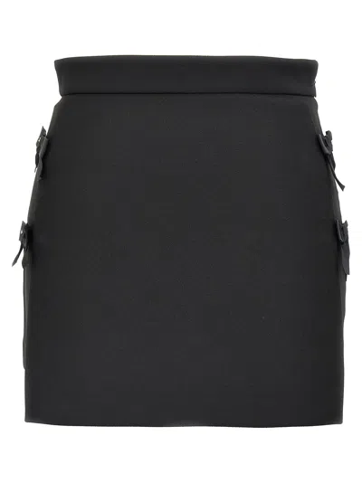 Elisabetta Franchi Mini Skort Bermuda And Short In Black