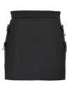 Elisabetta Franchi Bow Side Embellishments Mini Skort In Black