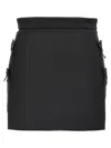 Elisabetta Franchi Bow Side Embellishments Mini Skort In Black