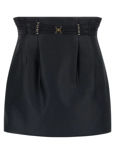 Elisabetta Franchi Mini Strap Skirt Skirts Black