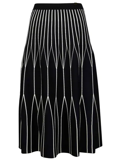 Elisabetta Franchi Mini Sweet Stretch Skirt In Black
