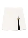Elisabetta Franchi Knee Length A-line Skirt With Side Slit In White