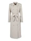 Elisabetta Franchi Minimalist Long Coat With Tailored Silhouette In Gray