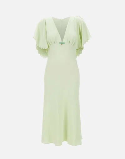 Elisabetta Franchi Mint Viscose Crepe Dress