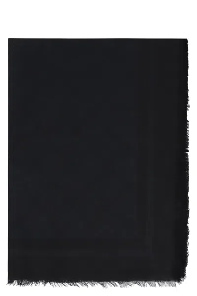 Elisabetta Franchi Modal And Viscose Blend Scarf In Black