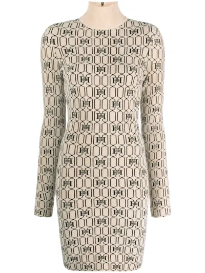 Elisabetta Franchi Woman Mini Dress Beige Size 2 Polyamide, Viscose, Polyester In Neutral