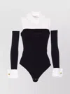 Elisabetta Franchi Monochrome Button-up Collared Body With Detachable Sleeves In Multi