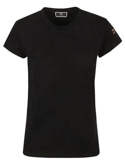 Elisabetta Franchi Monogram-embroidered Crewneck T-shirt In Black