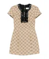 Elisabetta Franchi Monogram-jacquard Dress In Brown