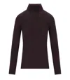 Elisabetta Franchi Monogram Jacquard Turtleneck Sweater In Merlot Shade In Brown